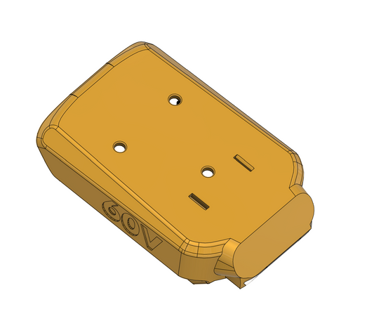D60TN Industrial Right Angle adapter for Dewalt 60V MAX battery
