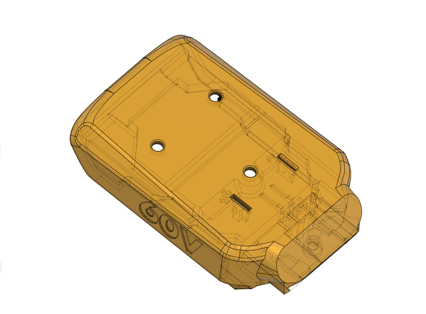 D60TN Industrial Right Angle adapter for Dewalt 60V MAX battery