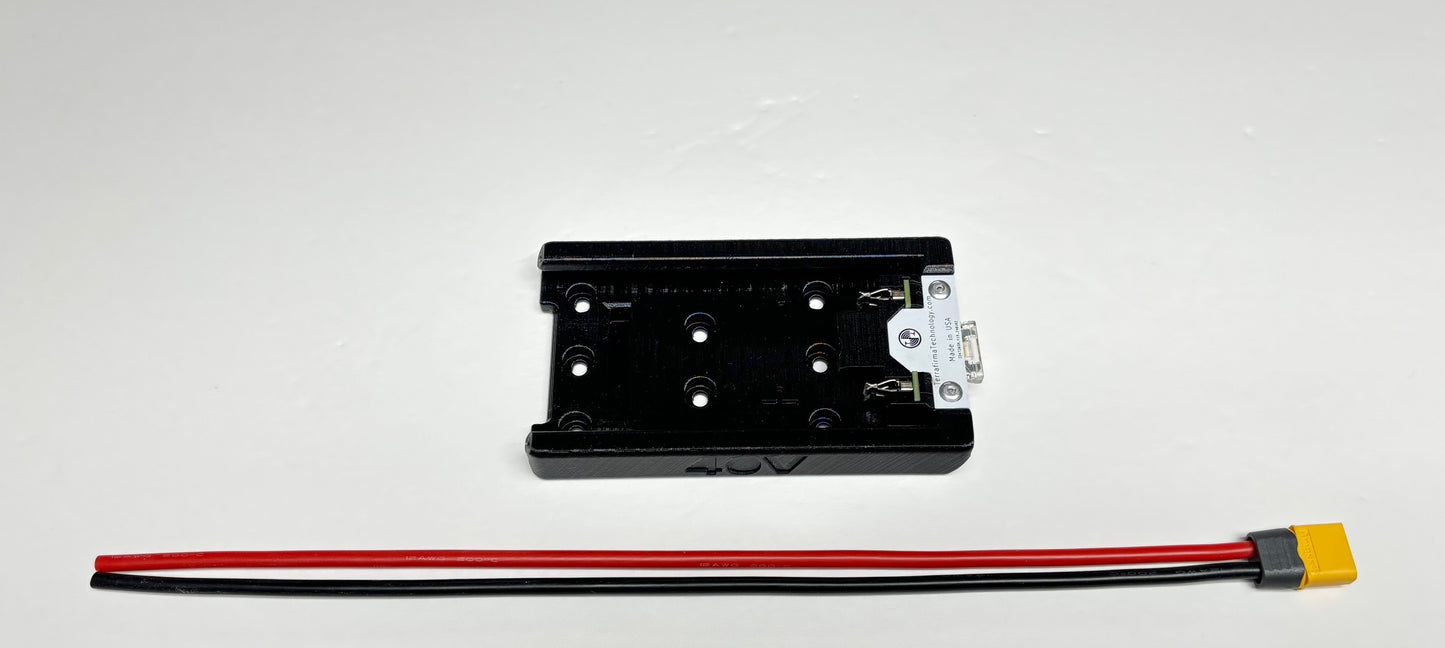 Industrial XT60 adapter for Ryobi 40V battery