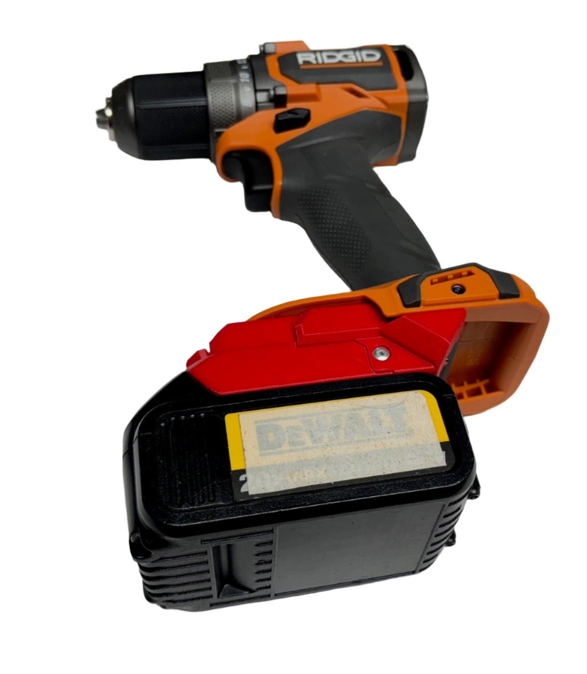Honister XT60 adapter with integrated fuse adapter for Ridgid 18V tools to Dewalt battery