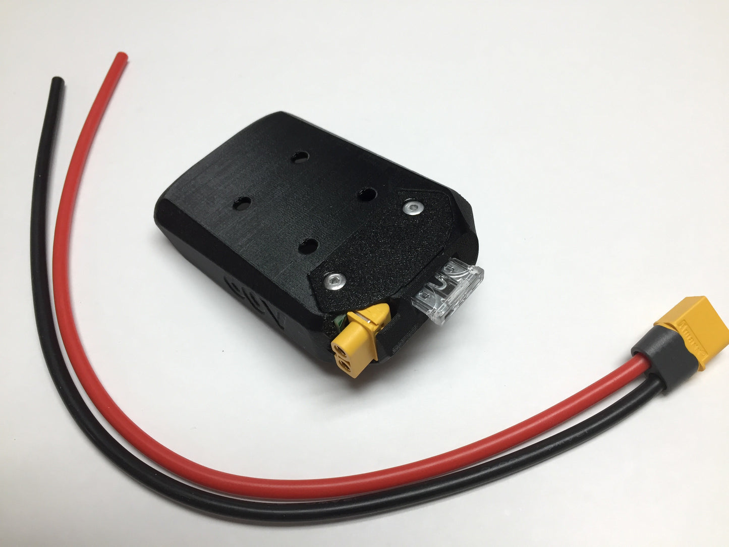 XT60 adapter with integrated fuse adapter for Dewalt 60V MAX battery