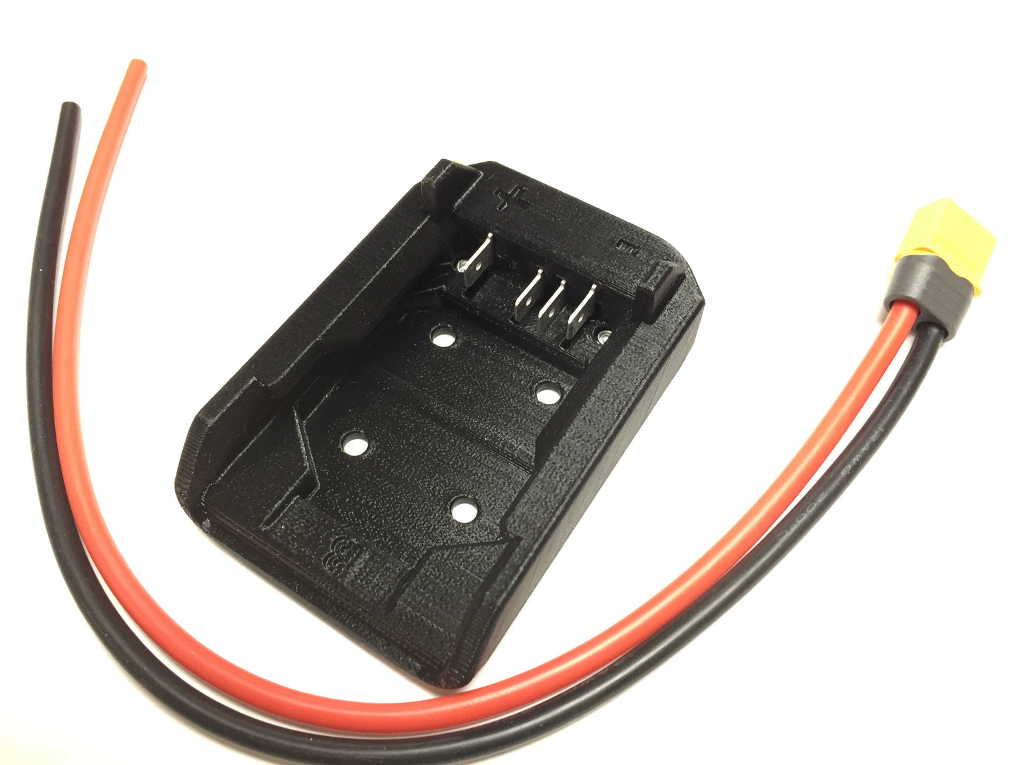 XT60 adapter with integrated fuse adapter for Dewalt 60V MAX battery