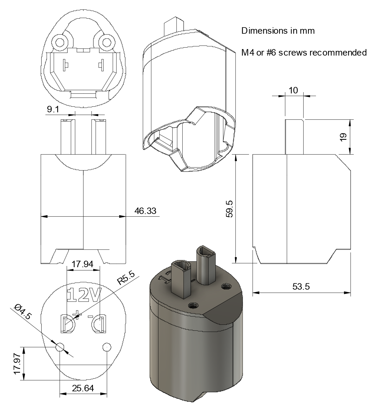 X Small adapter for Ridgid 12V battery