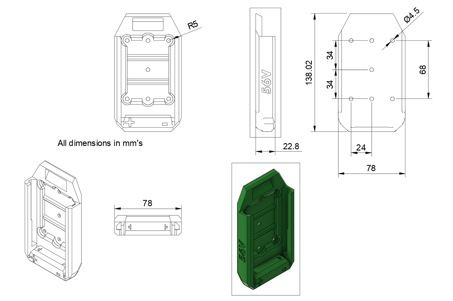XT adapter for ECHO 56V eForce battery