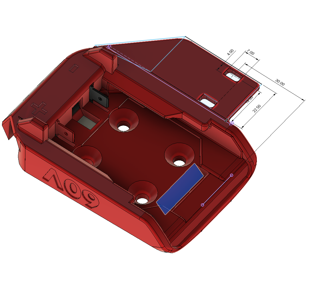 Custom Industrial XT60 adapter for Dewalt 60V MAX battery