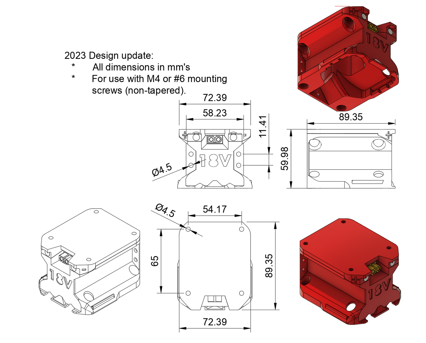 XT60 adapter for Ryobi 18V battery