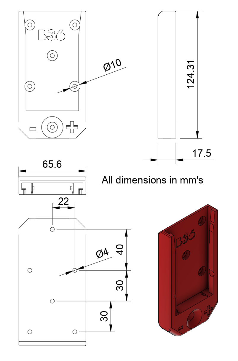 XT adapter for Bosch 36V battery