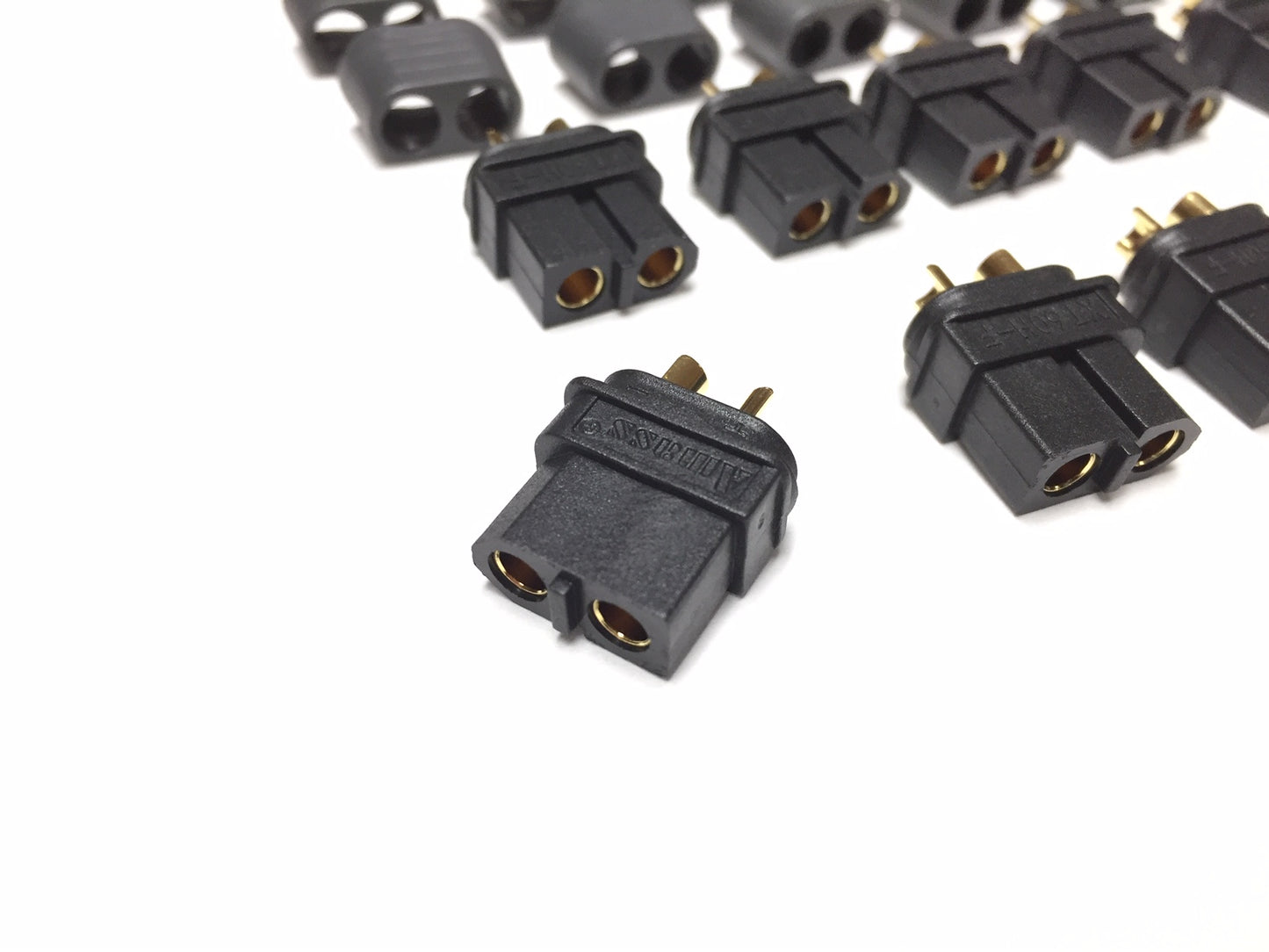 W8 XT60 female solderable connector black amass adapter add-on