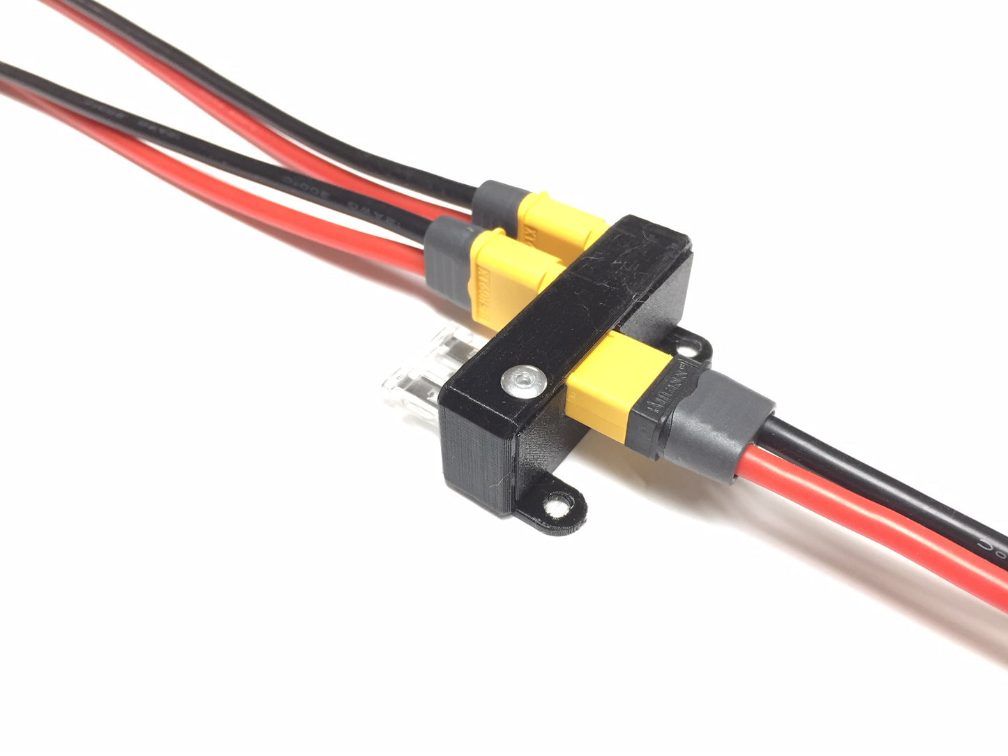 Kirkstone XT60 fused 25A power breakout silicone 12AWG wires 1input to 2outputs male to female connector amass adapter add-on