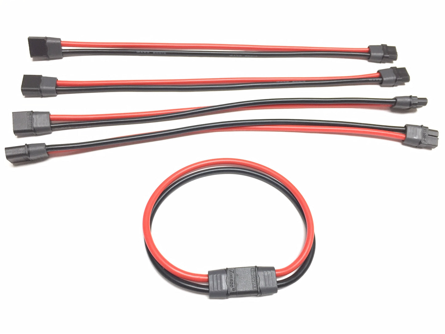 W11 XT60 silicone 12AWG wires male to female extension cable black connector amass adapter add-on
