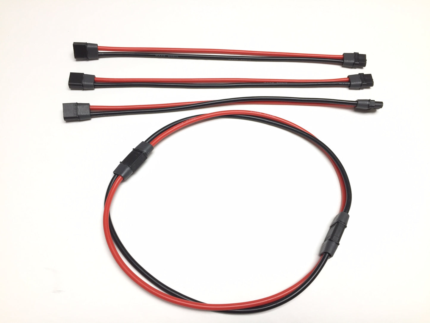 W11 XT60 silicone 12AWG wires male to female extension cable black connector amass adapter add-on