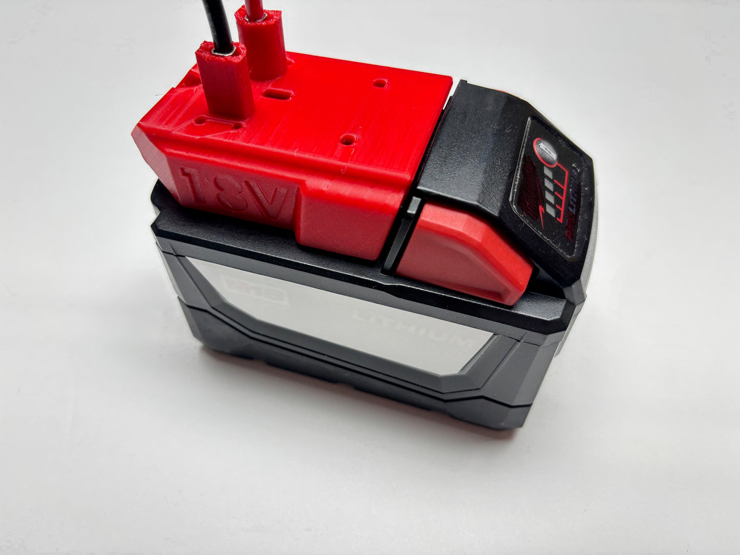 Dual X Right Angle adapter for Milwaukee 18V or Dewalt 20V MAX battery