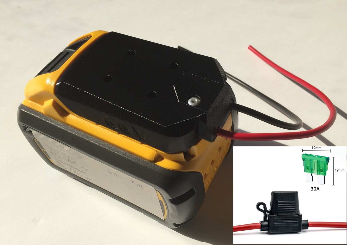 30A Fused adapter for Dewalt 60V MAX battery