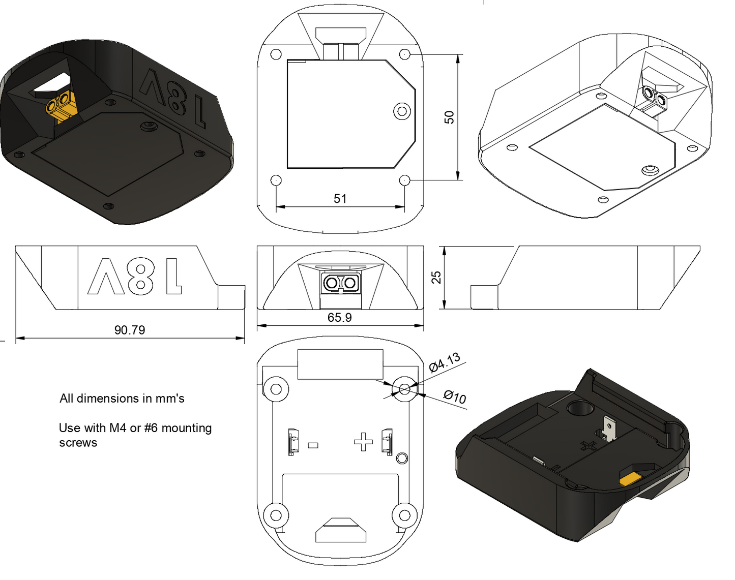XT60 adapter for Makita 18V battery