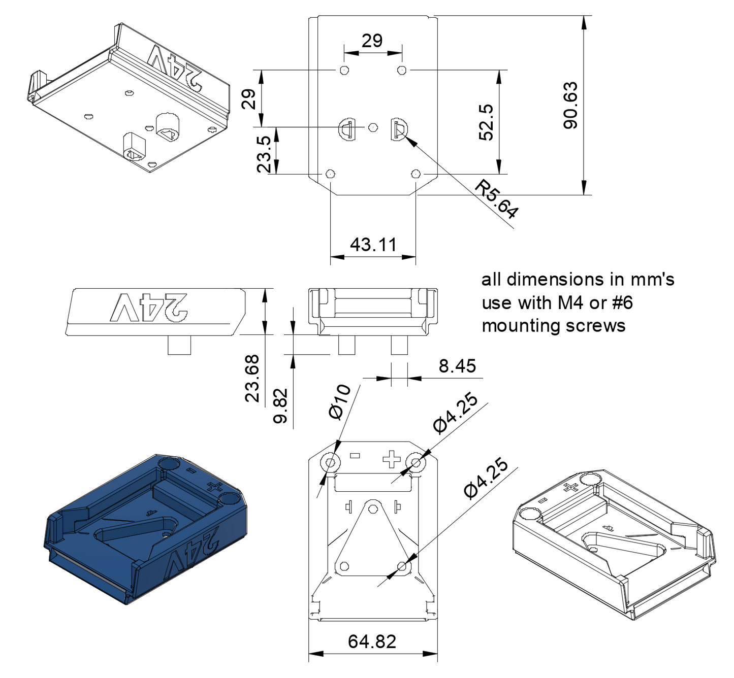 XT Right Angle adapter for Kobalt 24V battery