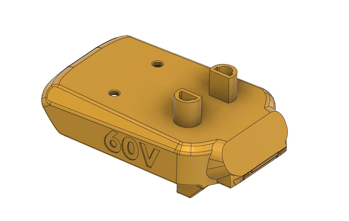 D60RN Industrial Right Angle adapter for Dewalt 60V MAX battery