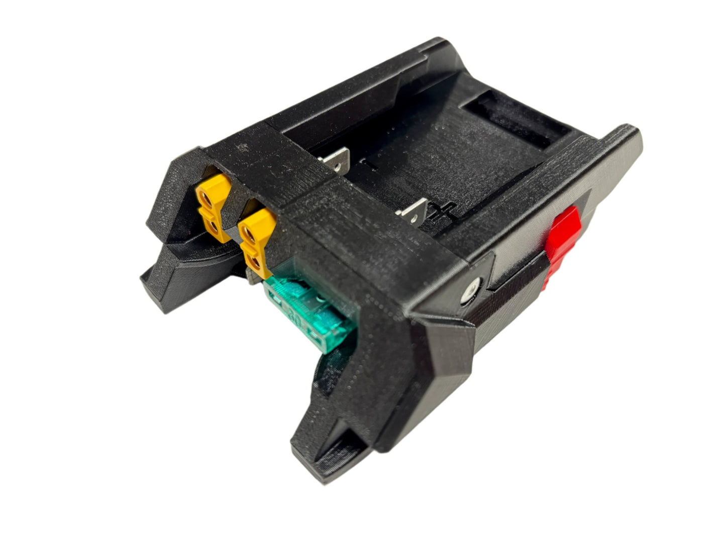 Honister XT60 adapter with integrated fuse adapter for Ridgid 18V tools to Dewalt battery