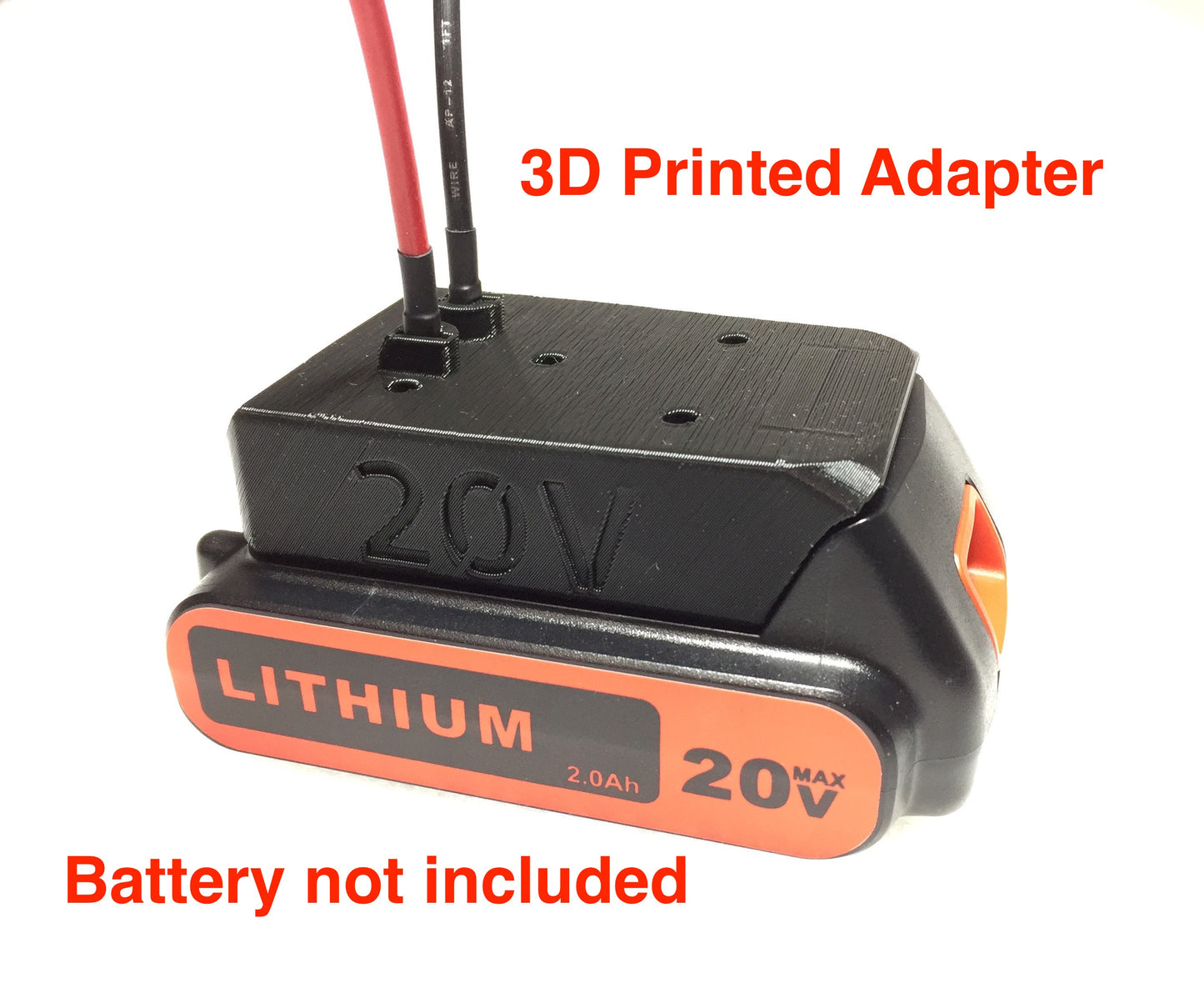 Right Angle adapter for Black & Decker 20V MAX battery